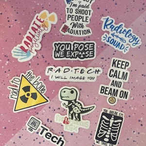 Rad tech gifts | Radiology gifts | Rad Tech Stickers | Radiologic Technologist gift stickers | 10 pcs sticker pack