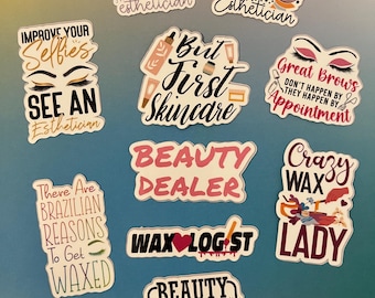 Esthetician Gifts | Esthetician Stickers | Licensed Esthetician | Skincare Stickers | 10 pcs sticker pack