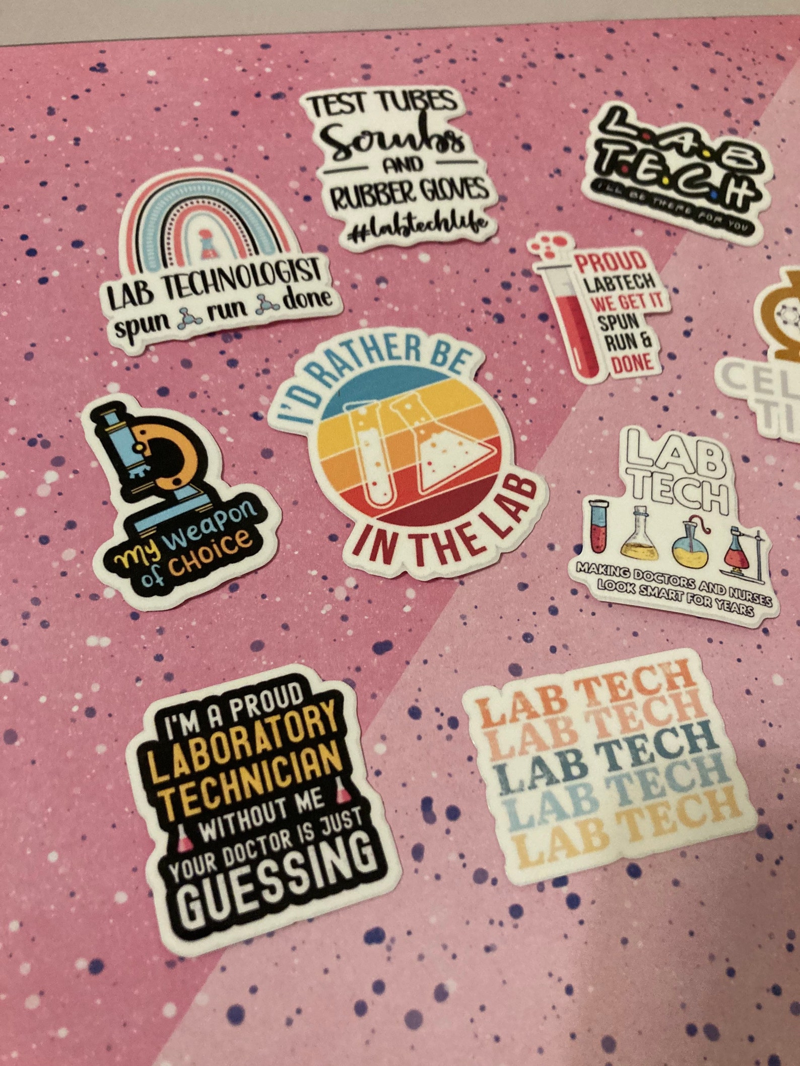 Lab Tech Gift Lab Tech Stickers Med Tech Stickers Med Etsy