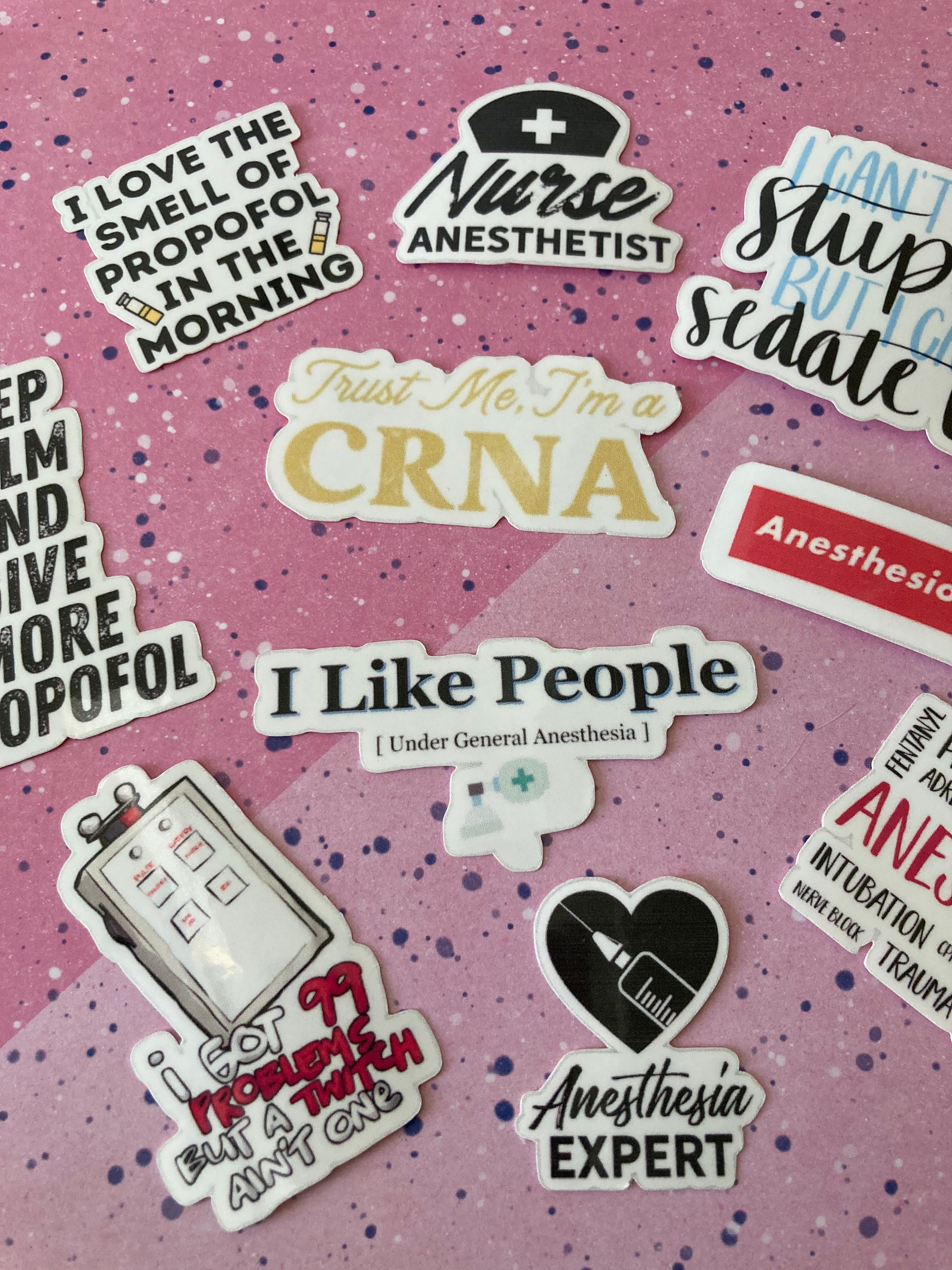 CRNA Gift Stickers | Nurse Anesthetist Week Gift Stickers Pack ...
