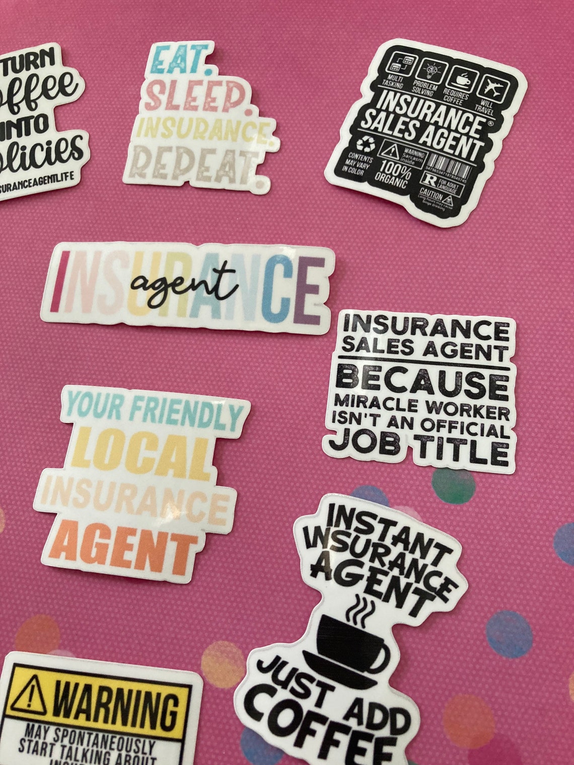 Insurance Advertisement Sticker Insurance Agent Gift Stickers Pack | Medicare Stickers | Health ...