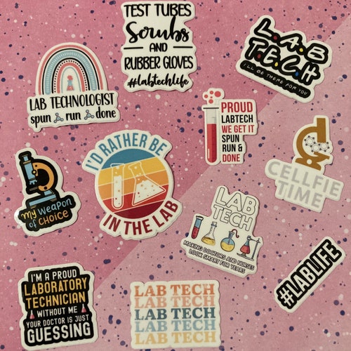 Lab Tech Gift Lab Tech Stickers Med Tech Stickers Med Etsy