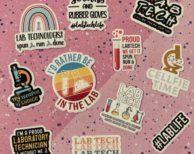 Lab Tech Gift | Lab Tech Stickers | Med Tech Stickers | Med Tech Gifts ...