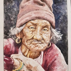 Printed on paper, based on original  work of art signed in watercolor and pens, limited and numbered, gallery work of art.