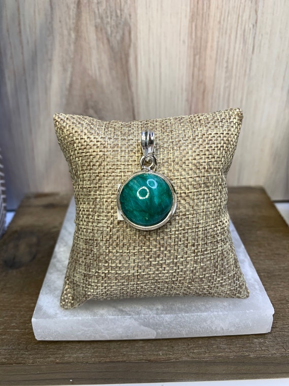 Emerald Pendant - Sterling Silver 