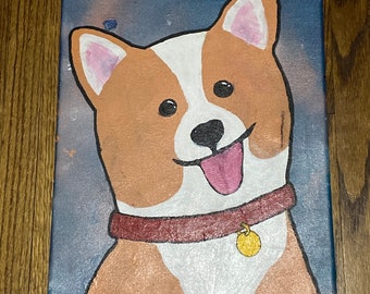 Corgi painting