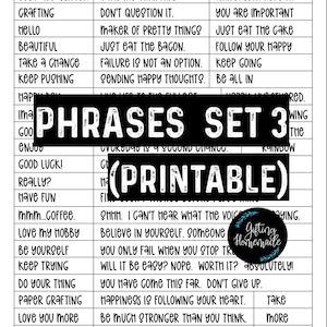 Afdrukbare zinnen Inspirerende versieringen Journaling Printables Junk Journaling Quotes Kaarten maken Zinnen Art journaling
