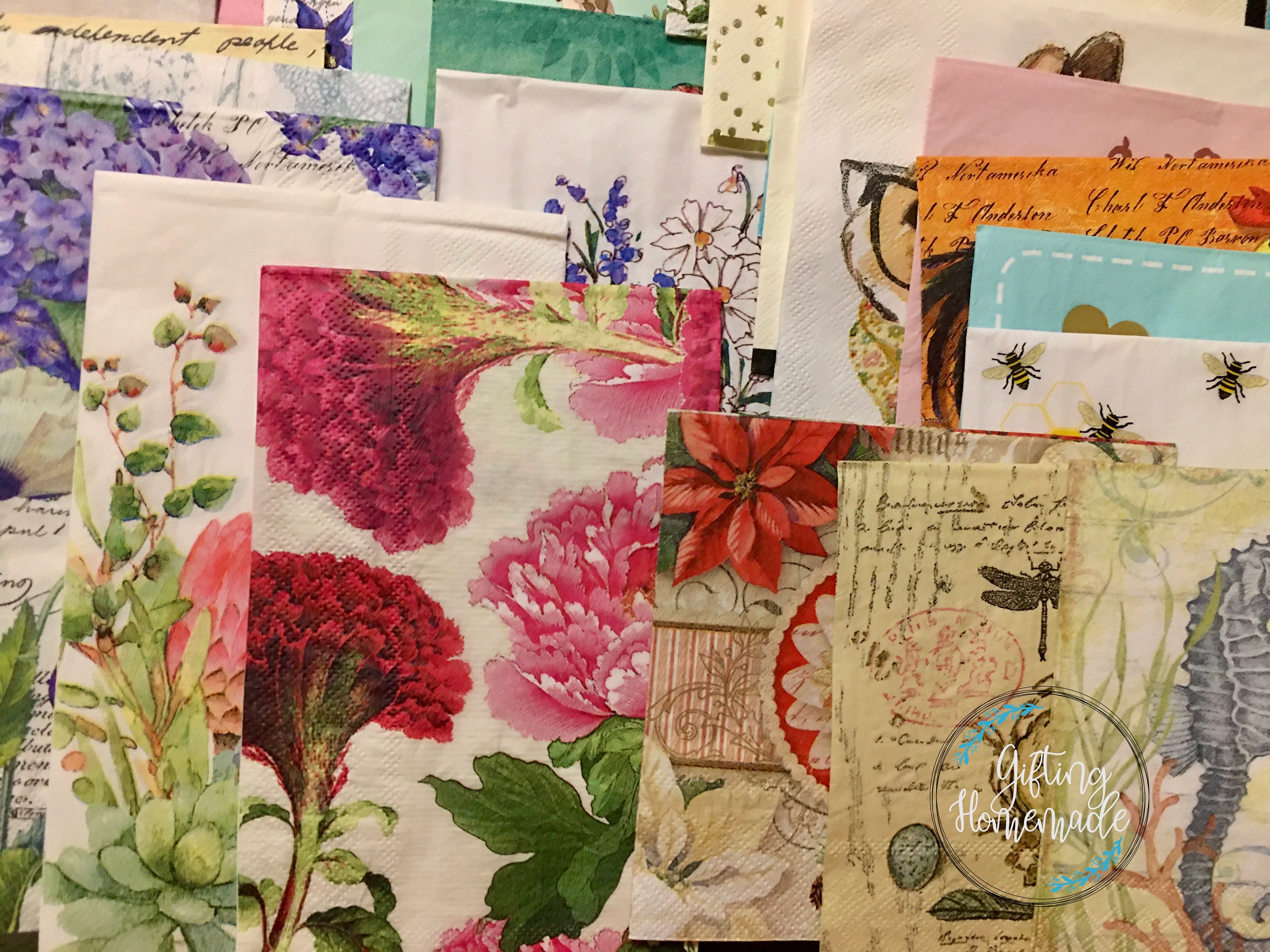 Napkins for Decoupage Mixed Set of 10 Paper Napkins Junk Etsy