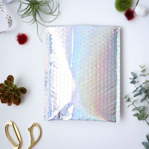 6.5x10 inch holographic bubble mailer 10-100ct Shipping Envelope w/ Self Seal Adhesive Strip image 1