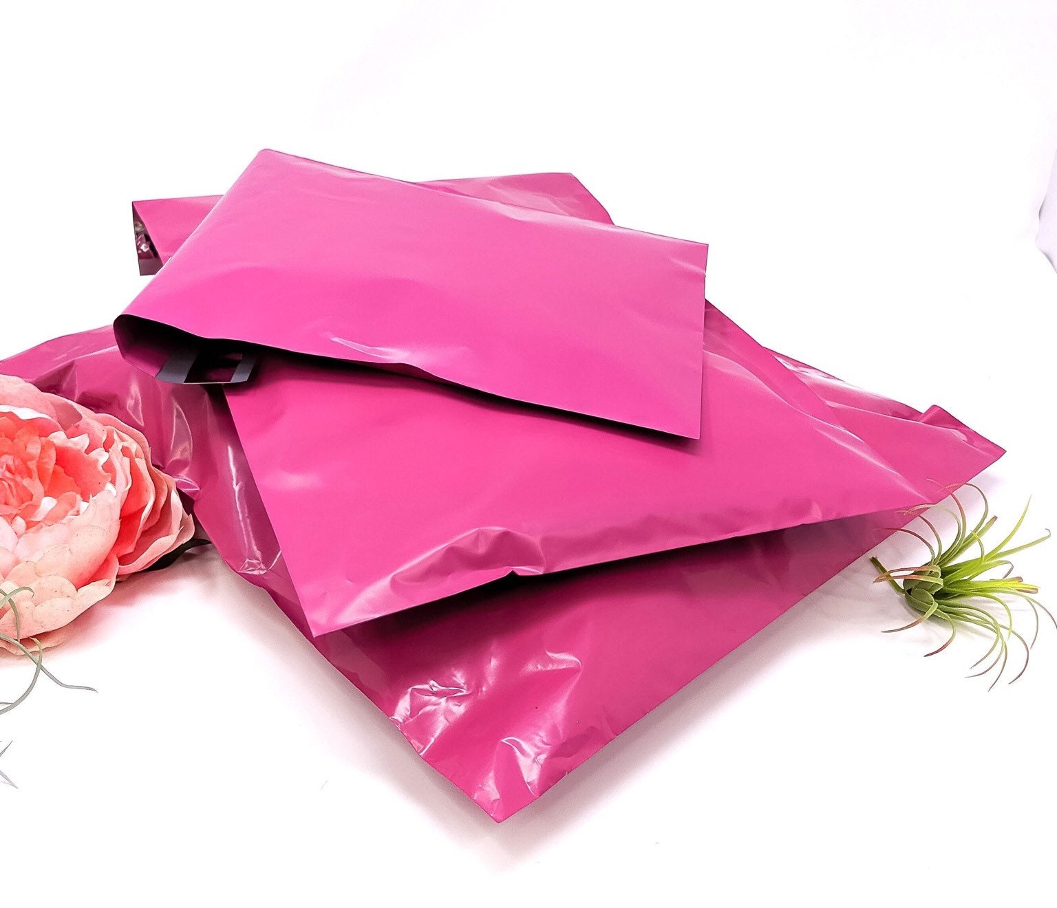 10ct 14x17 Large Hot Pink Poly Mailers Etsy