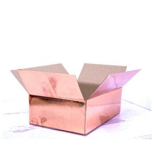 5 boxes 9x6x3 Rose Gold Designer Mailing Box shipping box