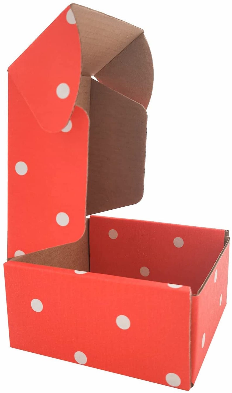 50 Count 4x4x2 Red Shipping Boxes Etsy