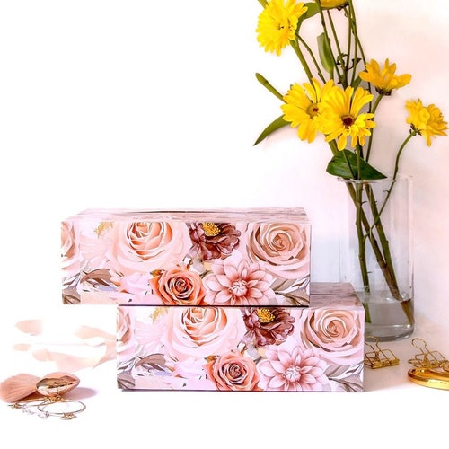 5 Boxes 9x6x3 Floral Designer Mailing Box Shipping Box Etsy