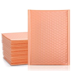 6.5x10inches Peach bubble mailer 10-100ct