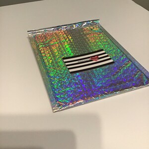 6.5x10 inch holographic bubble mailer 10-100ct Shipping Envelope w/ Self Seal Adhesive Strip image 2