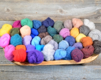Needle Felting Wool 45 Colors of Canadian wool, Ultimate Color Pack, Needle Felting Color Pack