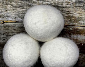 Cream Dryer Balls, XL Dryer Balls, Laundry Balls