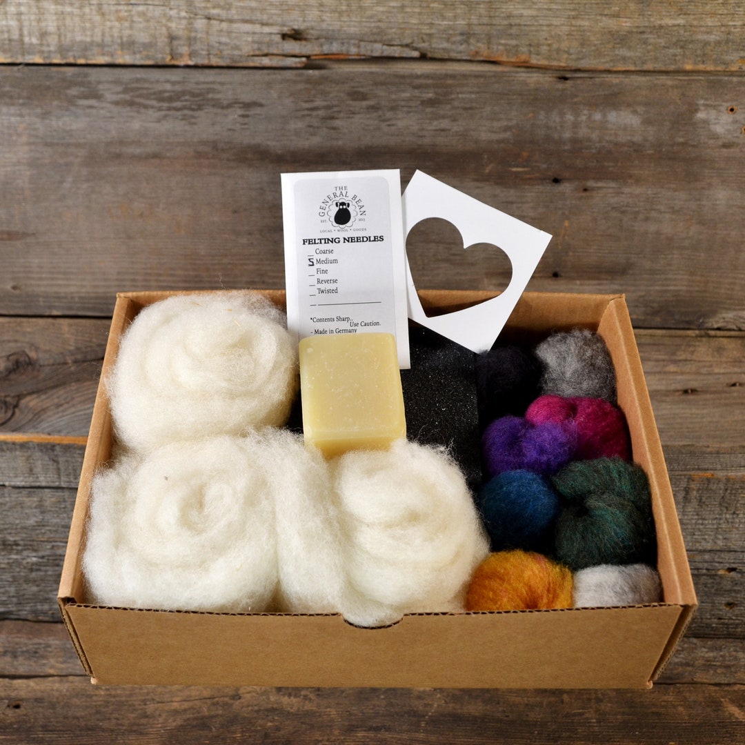 DIY Zero Waste Felting Kit, Needle Felt Dryer Balls, Felt Soap, Visibly