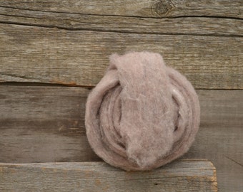Laine taupe pour le feutrage aiguilleté, mèche canadienne taupe, laine pour le feutrage