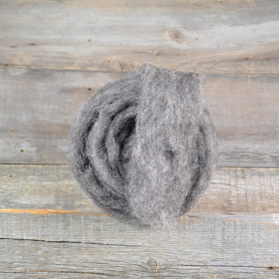 Needle Felting Wool, Natural Grey Local Wool, Canadian Fibre for Felting,  Wool for Needle Felting 