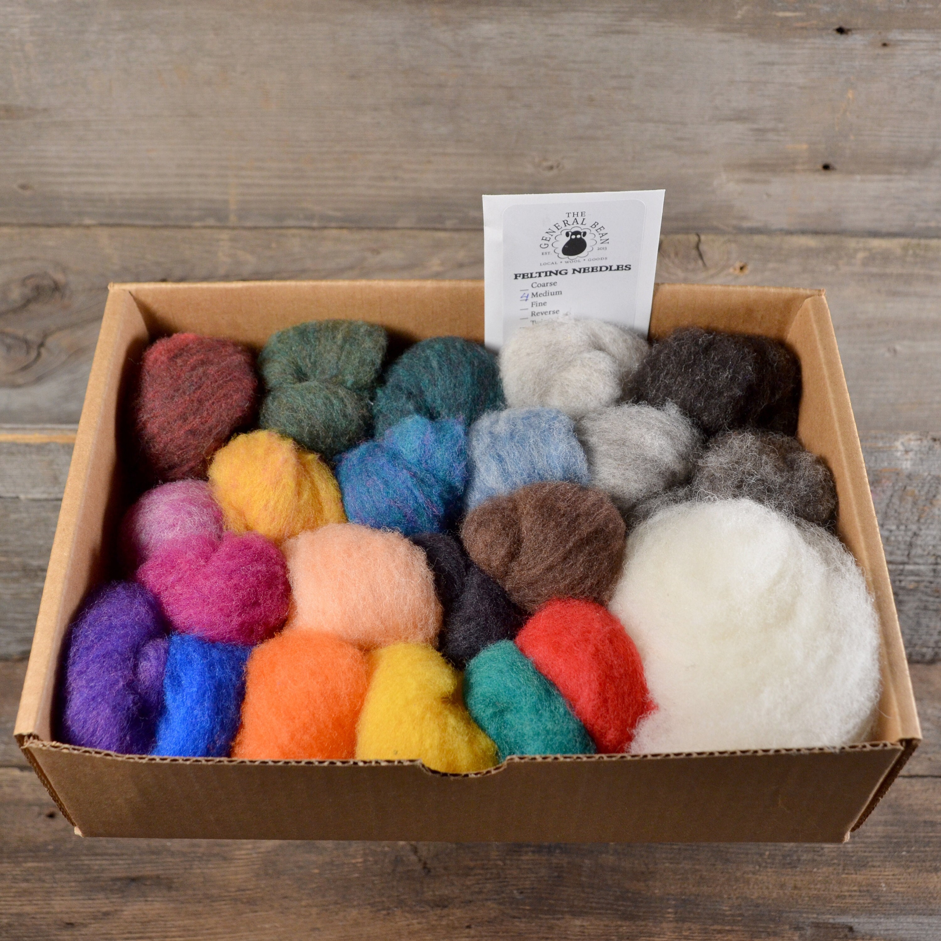 Needle Felting Wool, Neutral Colors, Local Wool for Felting