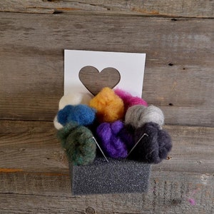 Visible Mending Kit, Needle Felting Mending Kit, Zero Waste Wool Patch Repair image 2