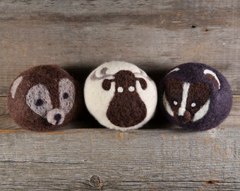Forest Friends Dryer Balls, XL Dryer Balls, Wool Dryer Balls