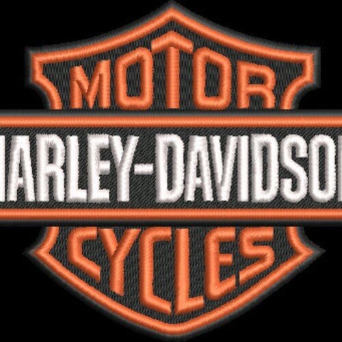 Harley Davidson Logo Embroidery File Emb Dst Pes Melco Etsy