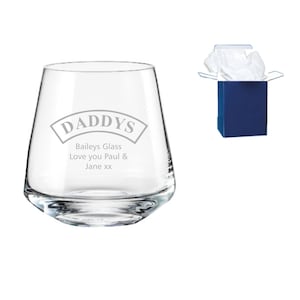 baileys glass, engraved personalised for xmas, christmas gifts , birthdays , for any occasion