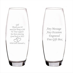 personalised engraved vase birthday gifts, mothers day gift, gifts for mom, mum, nan, grandma image 3