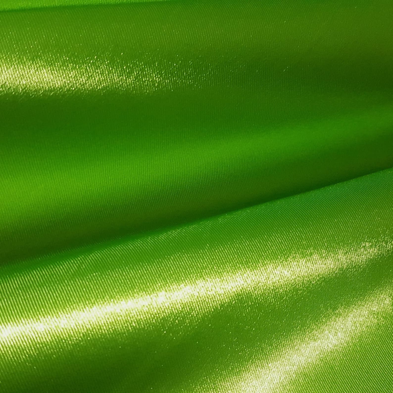 Lime Green Satin Charmeuse Fabric 58 by the Yard Shiny Etsy