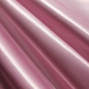 Heavy Light Pink Bridal Duchess Satin Fabric 58&quot; By The Yard Poly Satin