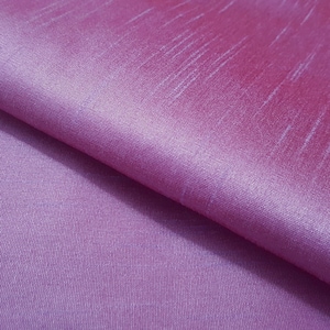 Dupioni Faux Silk Radiant Orchid Fabric 58&quot; By The Yard | Iridescent Lilac Red Color Shift for Statement Gowns, Party Dresses, & Costumes