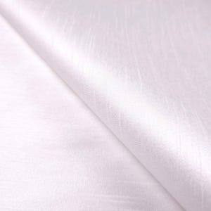 Tissu Dupioni imitation soie blanc véritable 58 po. par mètre | Chantonge blanc éclatant pour robes de mariée, robes de baptême et tenues de soirée modernes