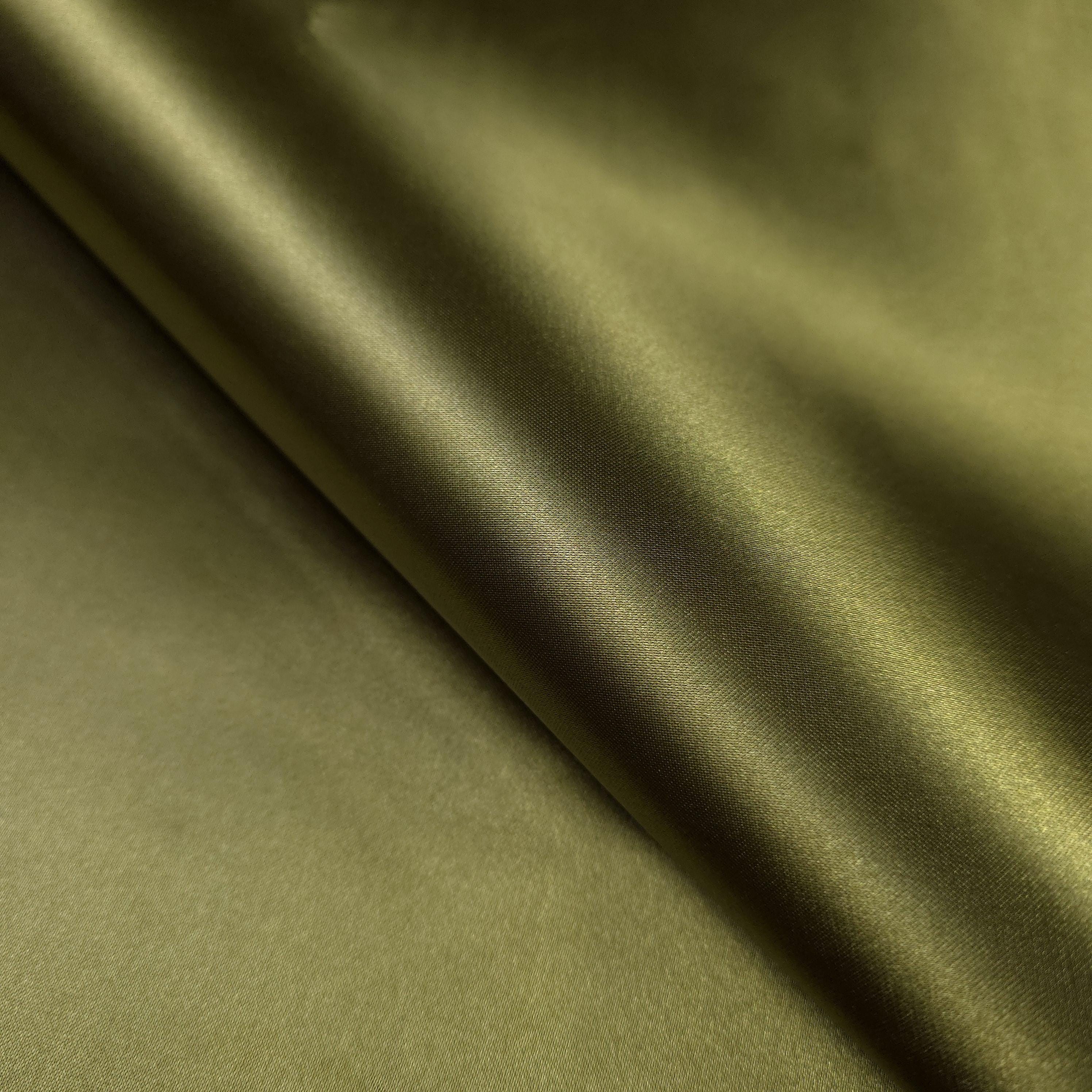olive green dress fabric Heavy Satin By The Yard | 8oz Polyester Bridal Bridesmaid | Formal Gown Material fallphotos26