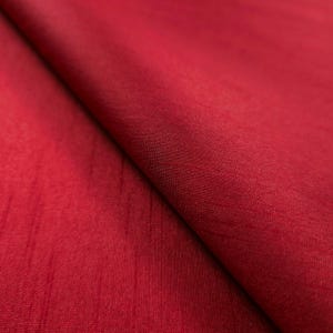 Iridescent Red Dupioni Fabric, Crimson Shot with Black Faux Silk 58" by the Yard, Fabric for Formal Gowns, Cosplay, Victorian Dress