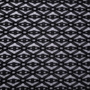 58" Black 3D Lace Mesh Fabric By The Yard, 4 Way Stretch Raised Texture Sheer Tricot Design for Gowns, Gothic Fashion & Costumes