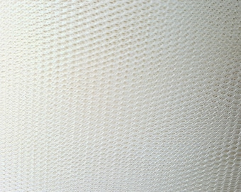 Ivory Hard Net Hex Mesh Fabric Stiff Crinoline Netting 60&quot; By The Yard Peticoat Underskirt