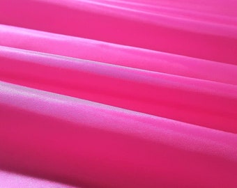 Fuchsia Polyester Lining Fabric 58&quot; By The Yard Dark Pink Light Weight Jacket Hat lining fabric