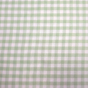 Sage Green Gingham Poly Cotton Fabric - 1/4 Inch Green and White Checkered Material 58" By The Yard - Soft & Durable Apparel Fabric zdjęcie 6