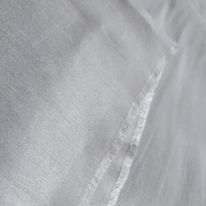 Dupioni Faux Silk Platinum Gray Fabric 58" By The Yard | Lustrous Light Silver for Modern Bridal Gowns, Formal Wear, and Costumes image 5
