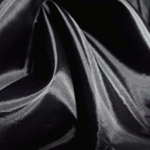 Black Polyester Lining Fabric 58" By The Yard Light Weight Jacket Hat lining fabric