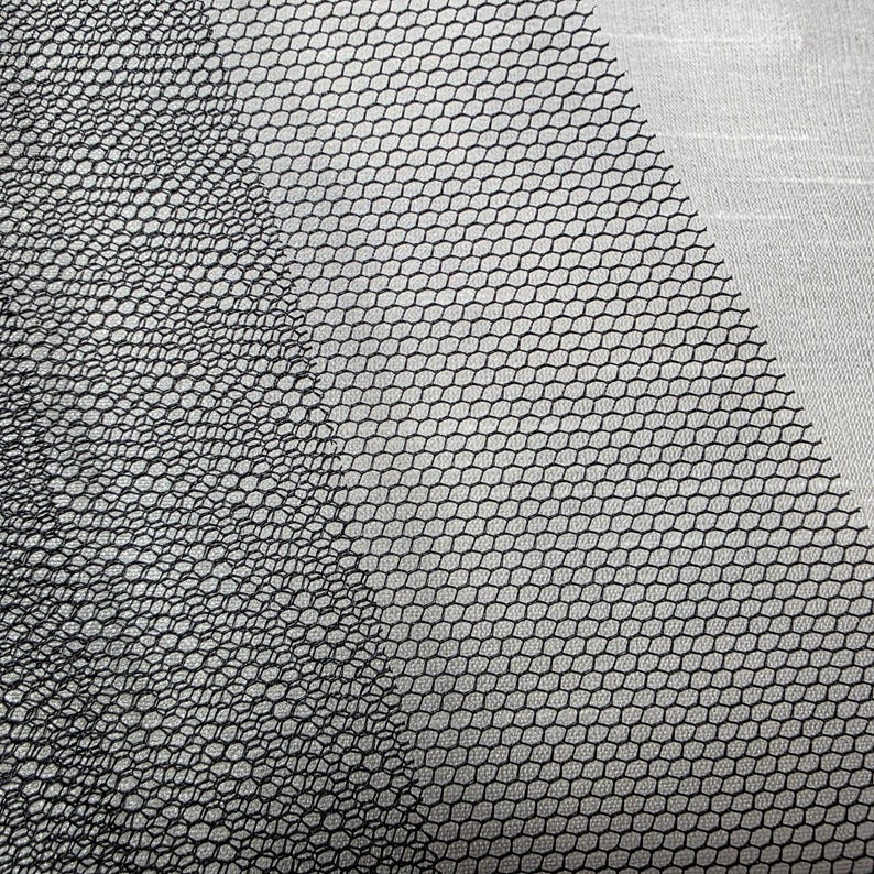 Hard Shape.net Black Hard Net Hex Mesh Fabric Stiff Crinoline Netting 60