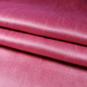 Tissu Dupioni imitation soie corail saumon rose 58 pouces par mètre | Corail chaud et lustré pour les mariages d'été, les robes de demoiselle d'honneur, les robes de chambre et les fêtes image 6