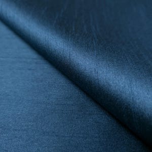 Dupioni Faux Silk Peacock Blue Teal Fabric 58&quot; By The Yard | Deep Teal Two Tone Jewel Tone for Evening Gowns, Drapes, Upholstery & Costumes