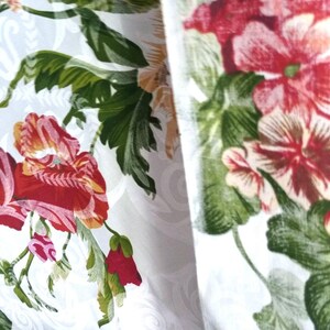 Classic Victorian Floral Damask Poly Cotton Print Fabric 58" By The Yard Victorian Peone Vines image 3