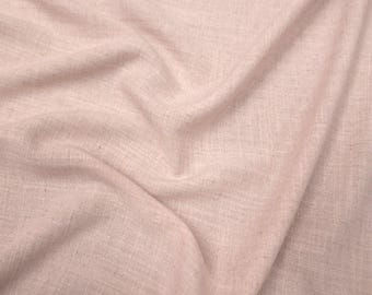 Blush Pink Peach Rustic Linen Fabric / 54" Wide / Heavyweight Rayon Blend / By Yard