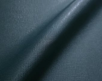 Teal Blue Crosshatch Upholstery Vinyl Fabric, 54" Wide, Heavy Duty Embossed Semi Metallic Faux Leather by the Yard