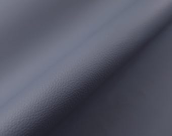 Slate Gray Blue Vinyl Fabric, Smooth Matte Faux Leather 54" By The Yard, Modern Upholstery Vinyl for Furniture, Bags, Crafts