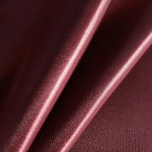 Heavy Maroon Burgundy Bridal Duchess Satin Fabric 58" By The Yard Poly Satin
